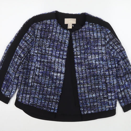 H&M Womens Blue Jacket Blazer Size 8 Buckle