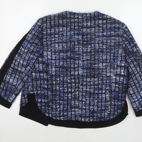 H&M Womens Blue Jacket Blazer Size 8 Buckle