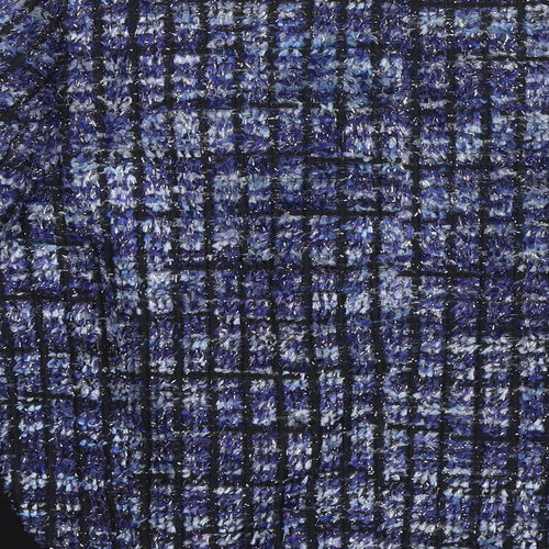 H&M Womens Blue Jacket Blazer Size 8 Buckle