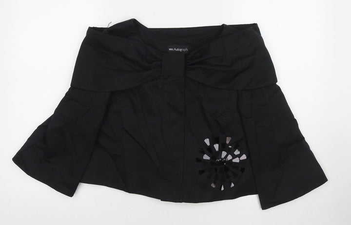 Autograph Womens Black Jacket Blazer Size 12 Snap