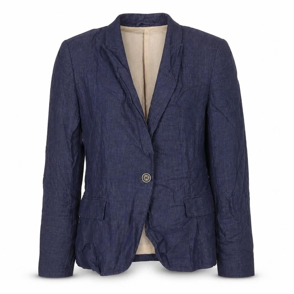 Zara Womens Blue Jacket Blazer Size M Button