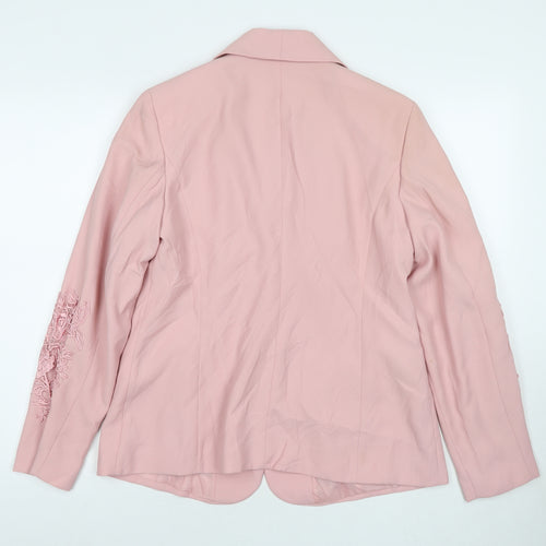 Together Womens Pink Jacket Blazer Size 14 Button