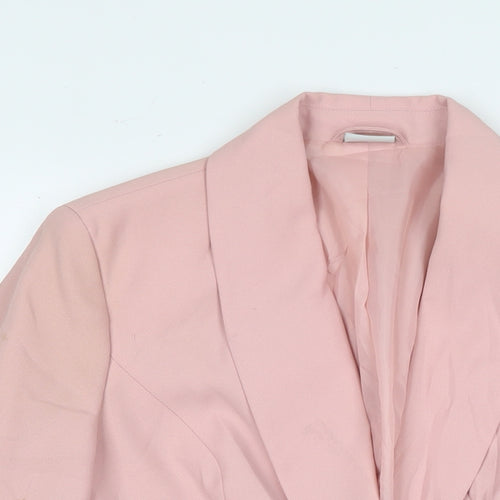 Together Womens Pink Jacket Blazer Size 14 Button