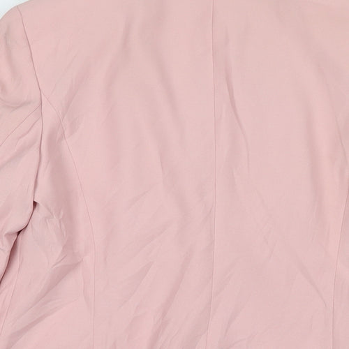 Together Womens Pink Jacket Blazer Size 14 Button