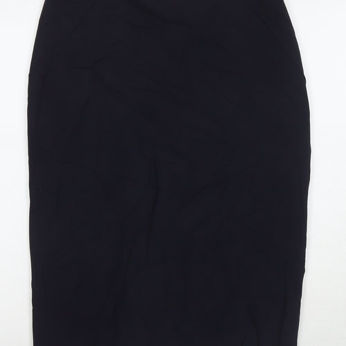 Jaeger Womens Blue Polyester Straight & Pencil Skirt Size 12 Zip