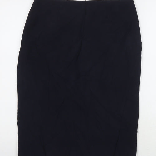 Jaeger Womens Blue Polyester Straight & Pencil Skirt Size 12 Zip