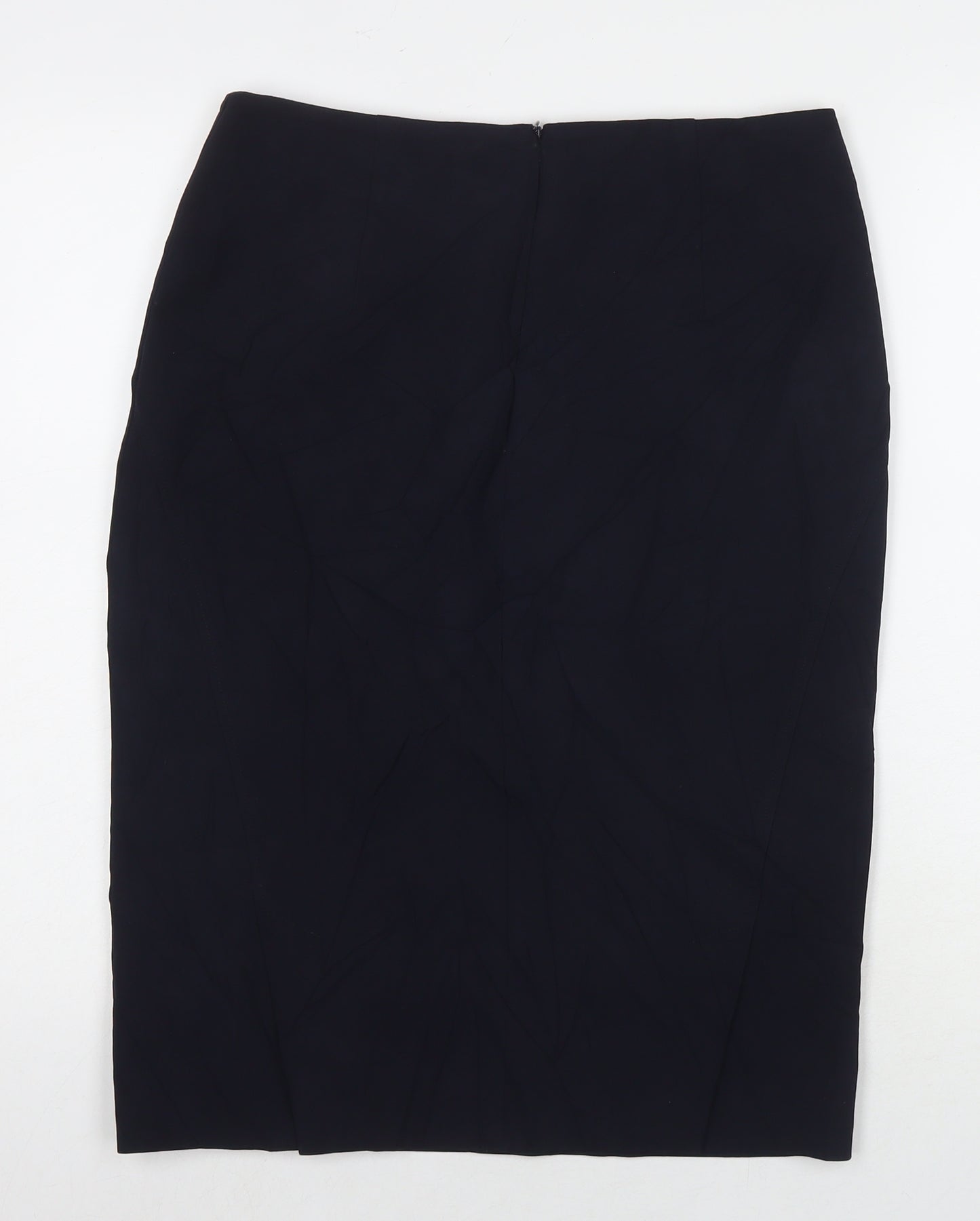 Jaeger Womens Blue Polyester Straight & Pencil Skirt Size 12 Zip