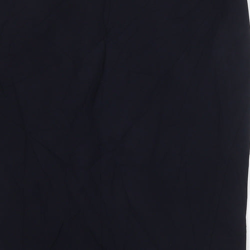 Jaeger Womens Blue Polyester Straight & Pencil Skirt Size 12 Zip