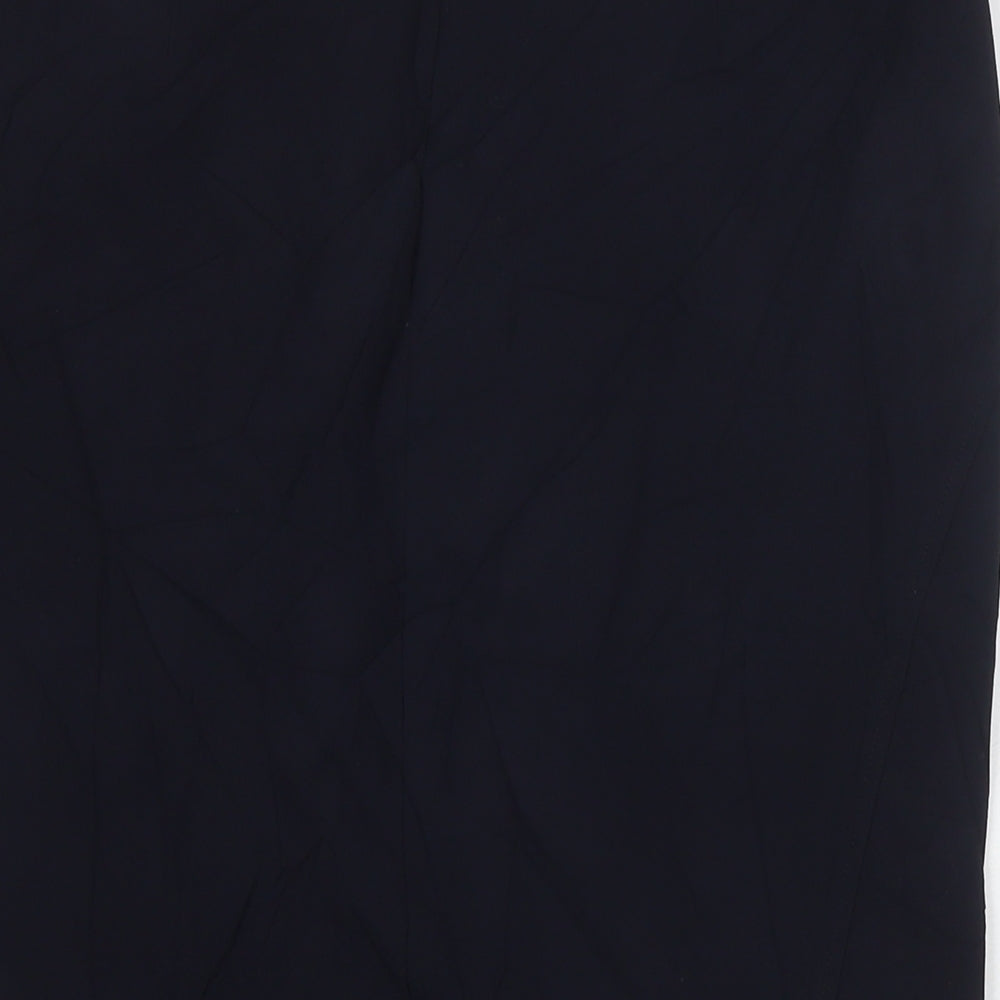 Jaeger Womens Blue Polyester Straight & Pencil Skirt Size 12 Zip