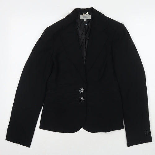 Marks and Spencer Womens Black Jacket Blazer Size 8 Button