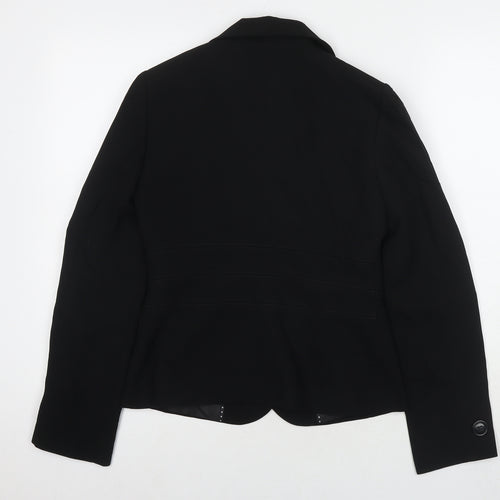 Marks and Spencer Womens Black Jacket Blazer Size 8 Button