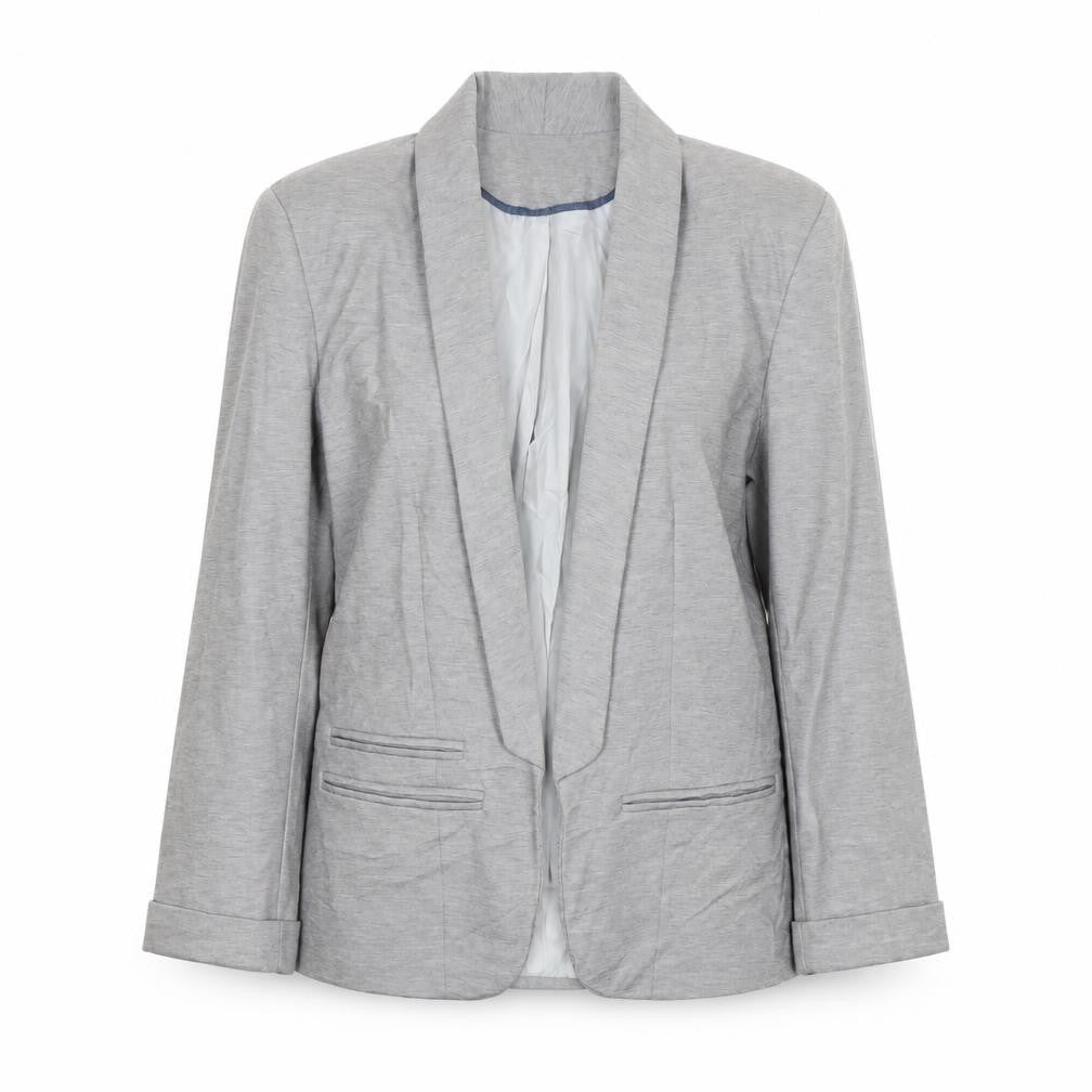 Front view of Miss Selfridge women’s grey jacket blazer, size UK 6