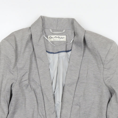 Miss Selfridge Womens Grey Jacket Blazer Size 6