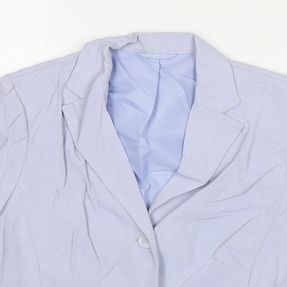 Dorothy Perkins Womens Blue Jacket Blazer Size 6 Button