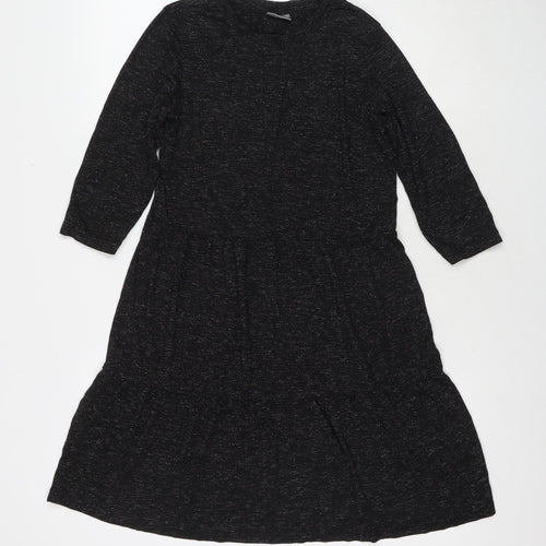 Beloved Womens Black Polyester Fit & Flare Size 8 Round Neck Pullover