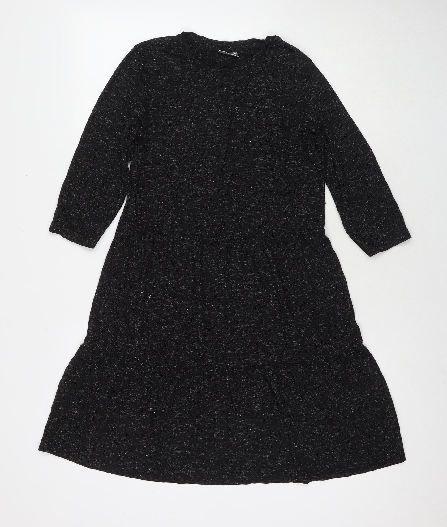 Beloved Womens Black Polyester Fit & Flare Size 8 Round Neck Pullover