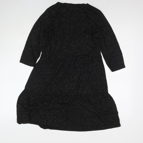 Beloved Womens Black Polyester Fit & Flare Size 8 Round Neck Pullover