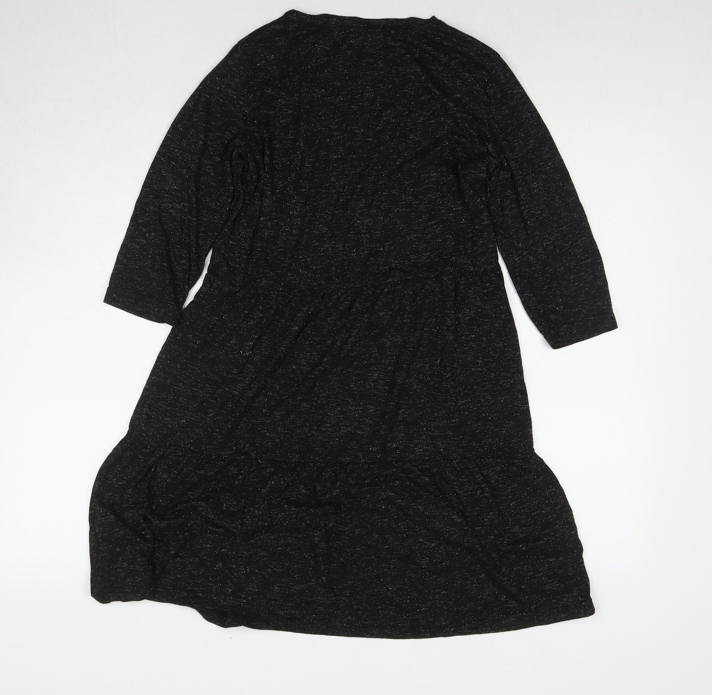 Beloved Womens Black Polyester Fit & Flare Size 8 Round Neck Pullover