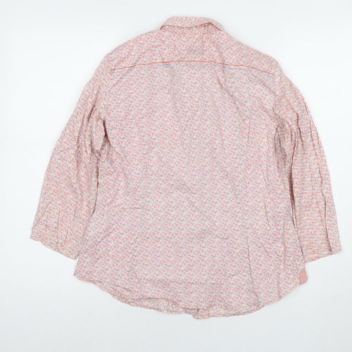 Esprit Womens Multicoloured Floral Cotton Basic Button-Up Size 10 Collared