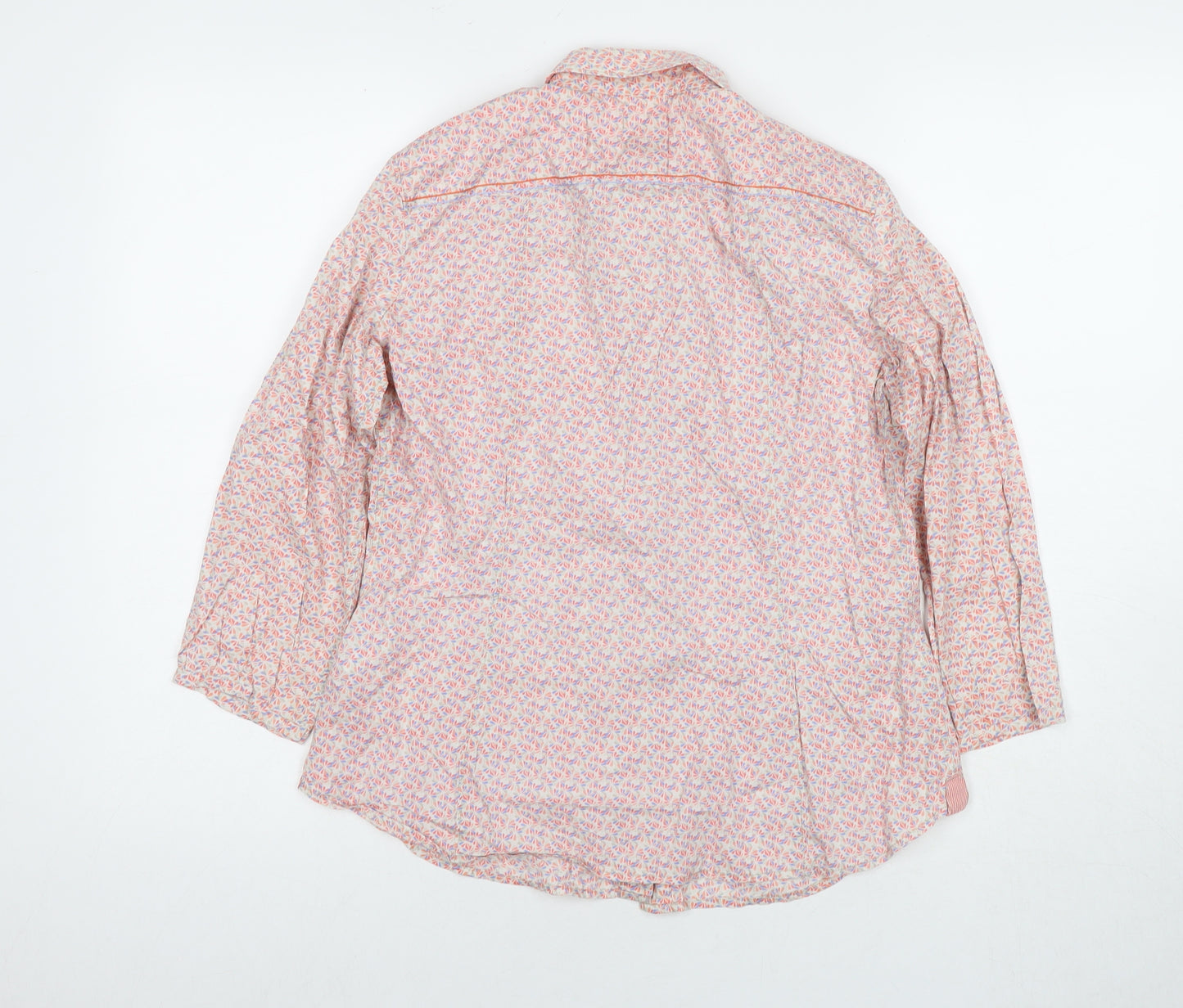 Esprit Womens Multicoloured Floral Cotton Basic Button-Up Size 10 Collared