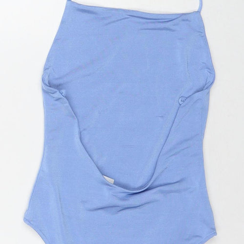 H&M Womens Blue Polyester Bodysuit One-Piece Size XS Snap