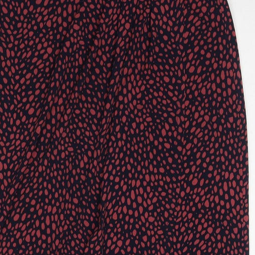 Oasis Womens Multicoloured Geometric Polyester A-Line Skirt Size S