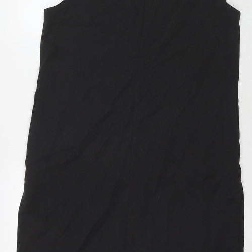 MTWTFSS Weekend Womens Black Polyester A-Line Size L Round Neck Zip