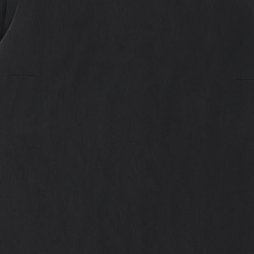 MTWTFSS Weekend Womens Black Polyester A-Line Size L Round Neck Zip