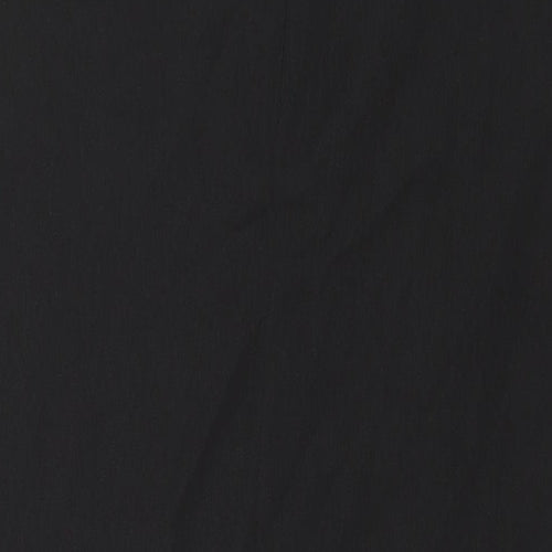 MTWTFSS Weekend Womens Black Polyester A-Line Size L Round Neck Zip