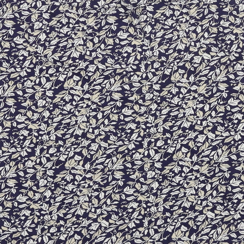Hush Womens Blue Floral Viscose A-Line Skirt Size 12 Drawstring