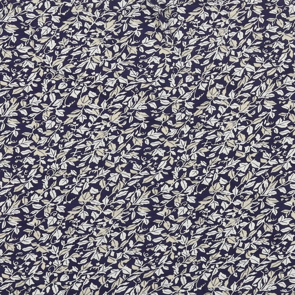 Hush Womens Blue Floral Viscose A-Line Skirt Size 12 Drawstring