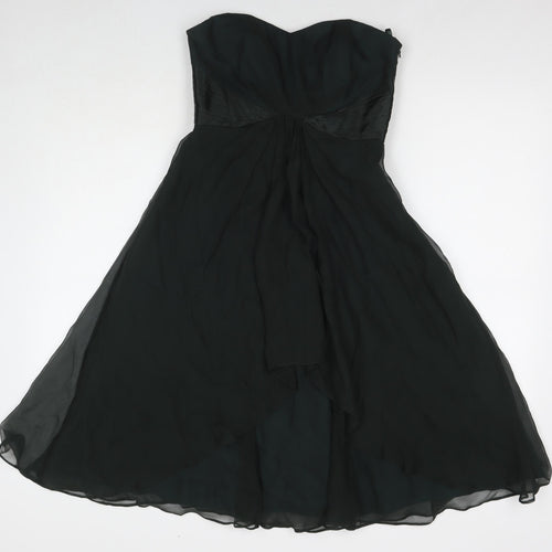 Coast Womens Green Polyester Fit & Flare Size 8 Sweetheart Zip - Strapless