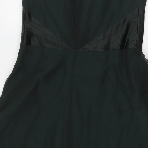 Coast Womens Green Polyester Fit & Flare Size 8 Sweetheart Zip - Strapless