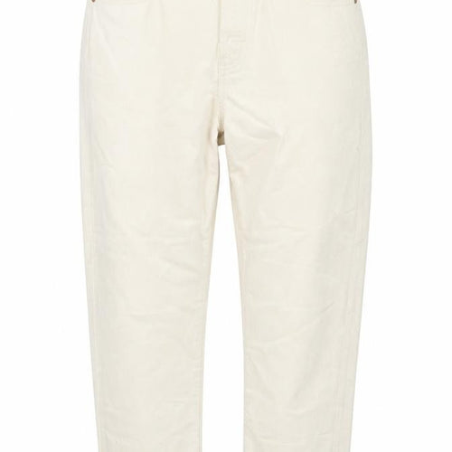 Denim & Co. Womens Ivory Cotton Cropped Jeans Size 12 L27 in Regular Zip