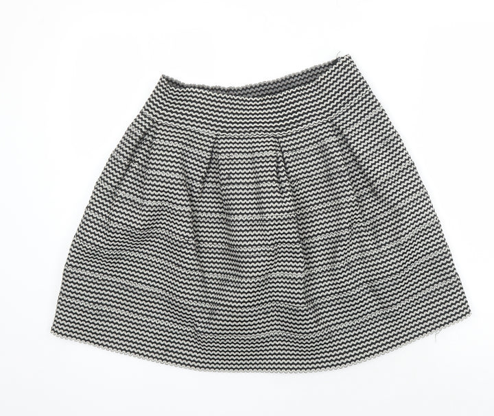 Tacera Womens Multicoloured Polyester A-Line Skirt Size M Zip
