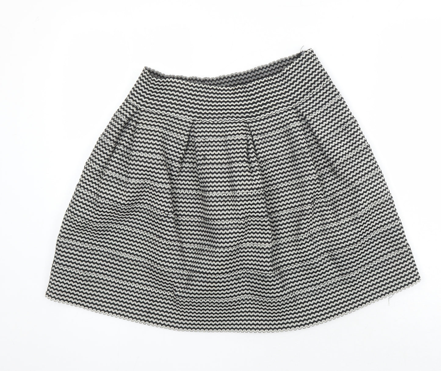 Tacera Womens Multicoloured Polyester A-Line Skirt Size M Zip