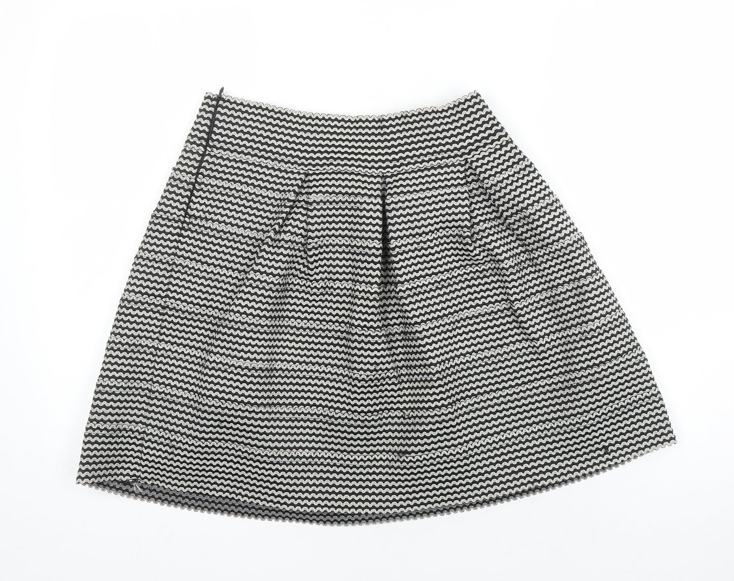 Tacera Womens Multicoloured Polyester A-Line Skirt Size M Zip