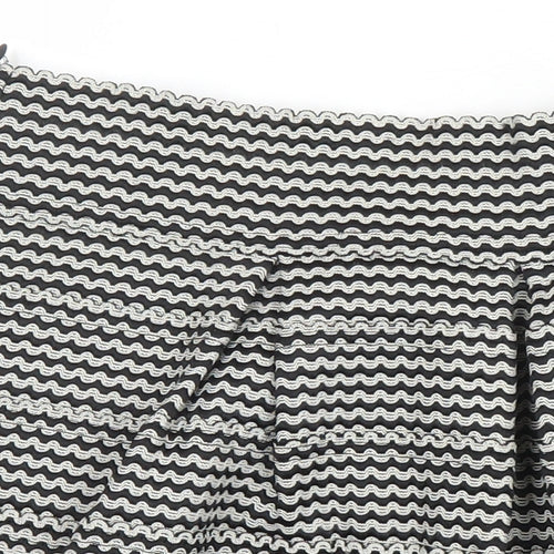 Tacera Womens Multicoloured Polyester A-Line Skirt Size M Zip