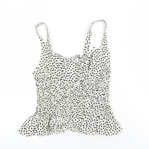 Topshop Womens Multicoloured Geometric Polyester Camisole Blouse Size 6 Sweetheart