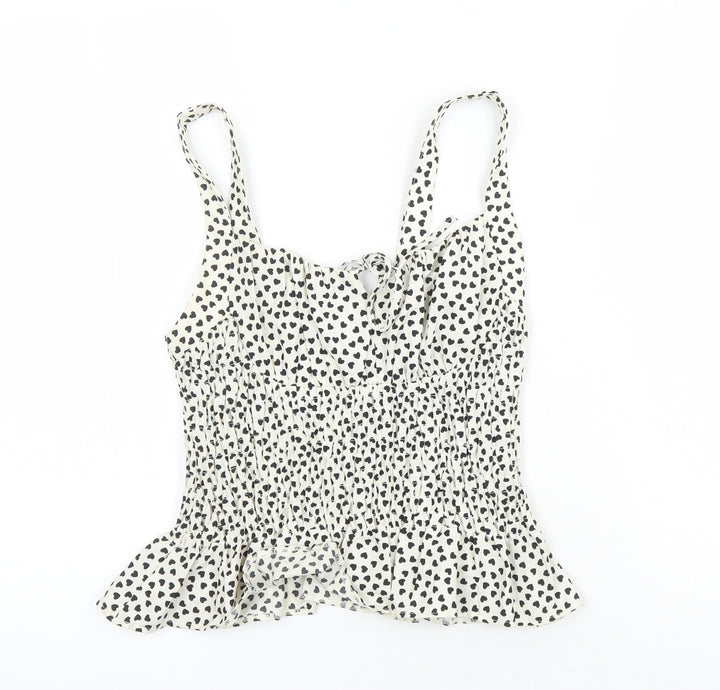 Topshop Womens Multicoloured Geometric Polyester Camisole Blouse Size 6 Sweetheart