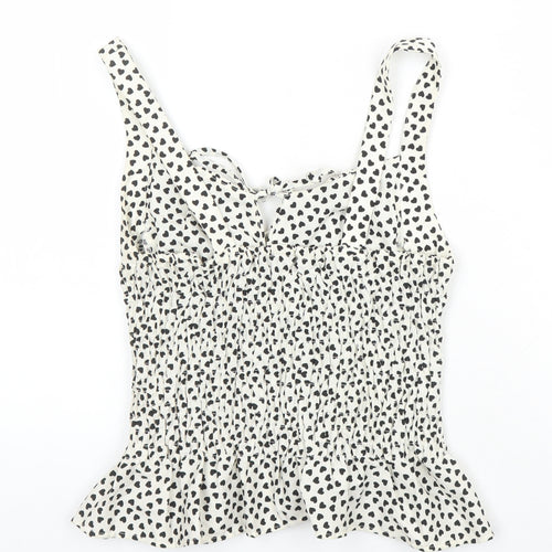 Topshop Womens Multicoloured Geometric Polyester Camisole Blouse Size 6 Sweetheart