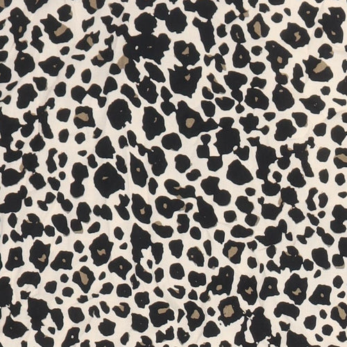 Blue Chameleon Womens Multicoloured Animal Print Polyester Blend A-Line Size 16 V-Neck Button - Pockets