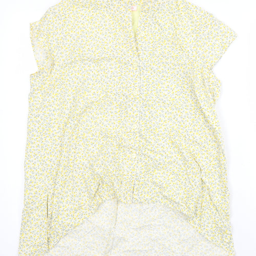 Kristina Anna Womens Multicoloured Floral 100% Cotton Basic Button-Up Size M Henley