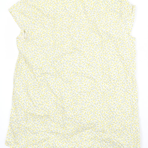 Kristina Anna Womens Multicoloured Floral 100% Cotton Basic Button-Up Size M Henley