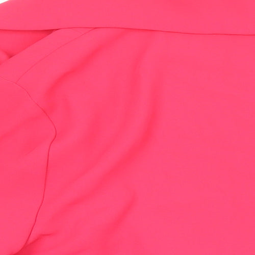 NEXT Womens Pink Polyester Kimono Blouse Size 10 Collared - Jacket blouse with pockets