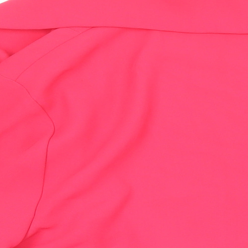 NEXT Womens Pink Polyester Kimono Blouse Size 10 Collared - Jacket blouse with pockets