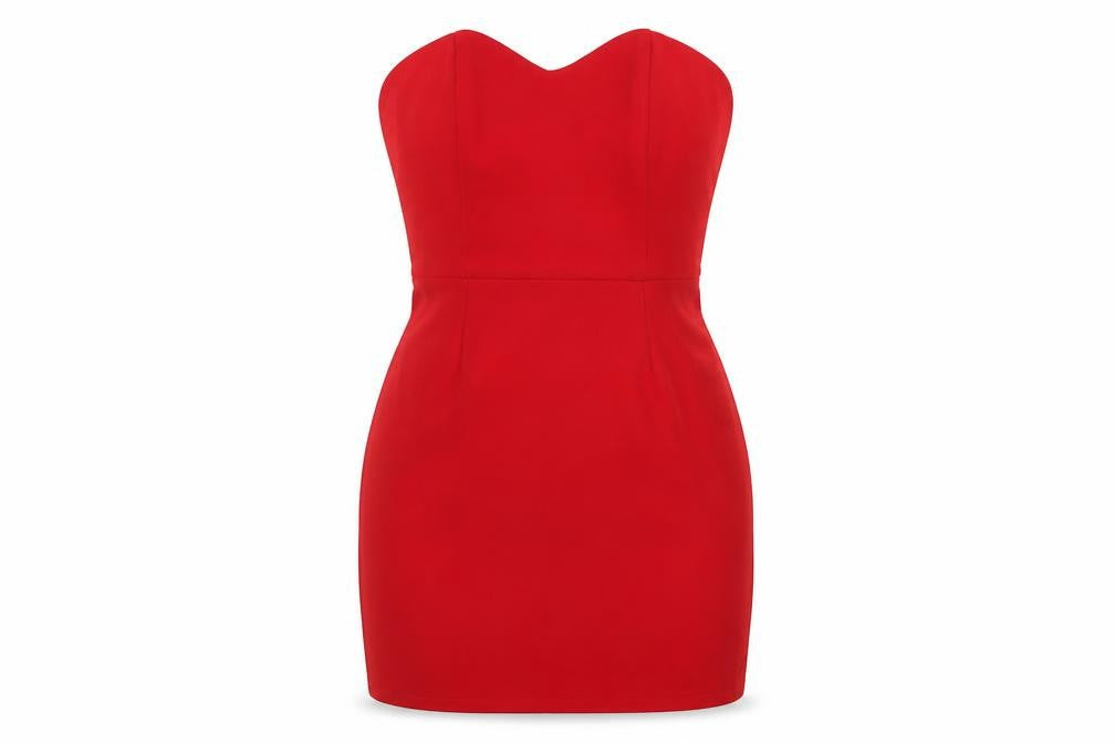 Love Womens Red Polyester Mini Size S V-Neck Zip