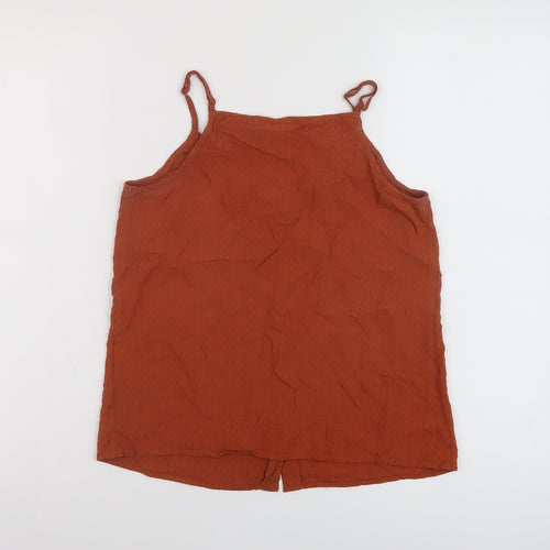 Warehouse Womens Brown Viscose Basic Tank Size 8 Sweetheart