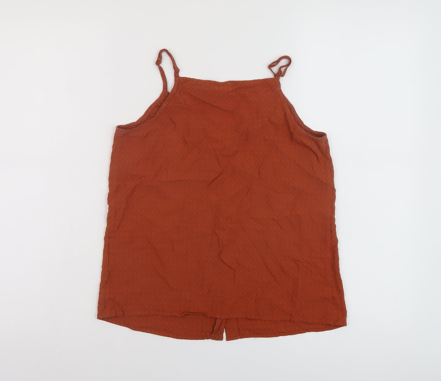 Warehouse Womens Brown Viscose Basic Tank Size 8 Sweetheart