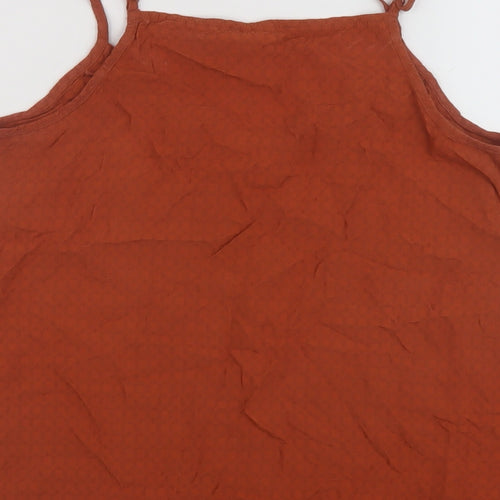 Warehouse Womens Brown Viscose Basic Tank Size 8 Sweetheart